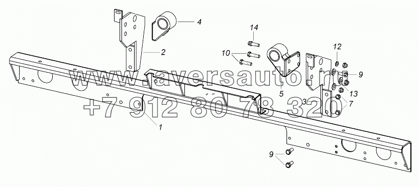 65115-2801003-55 Установка поперечины нижней