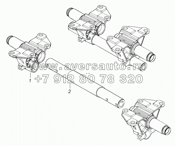 65115-2918050 Кронштейн балансира с осью и со стяжкой