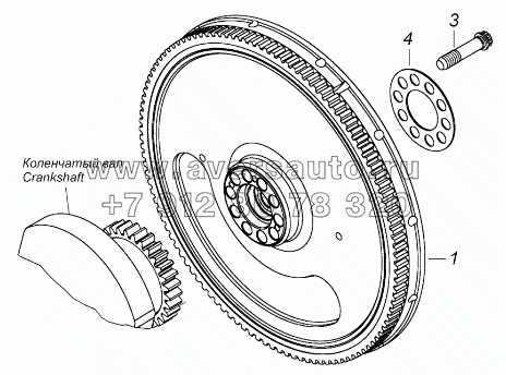 740.60-1005100-20 Установка маховика