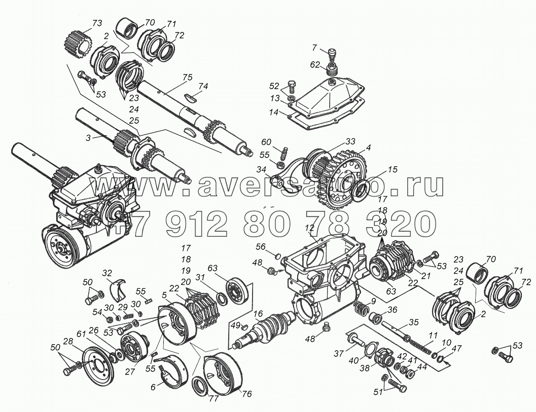 4310-4501014 Редуктор лебедки в сборе