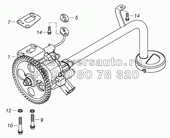 740.60-1011001 Установка маслянного насоса