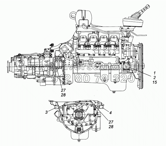 65116-1001000 Установка кронштейнов силового агрегата