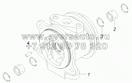 7405.1118020 Корпус подшипников с подшипниками