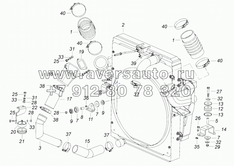 5350-1300023-50 Установка блока охлаждения