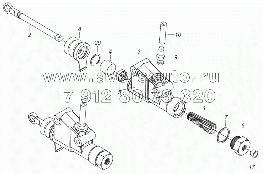 5320-1602510-10 Главный цилиндр управления сцеплением