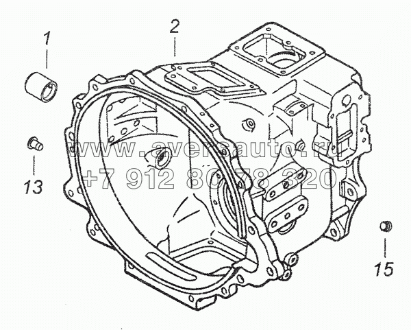 15.1770030 Картер делителя передач с втулками