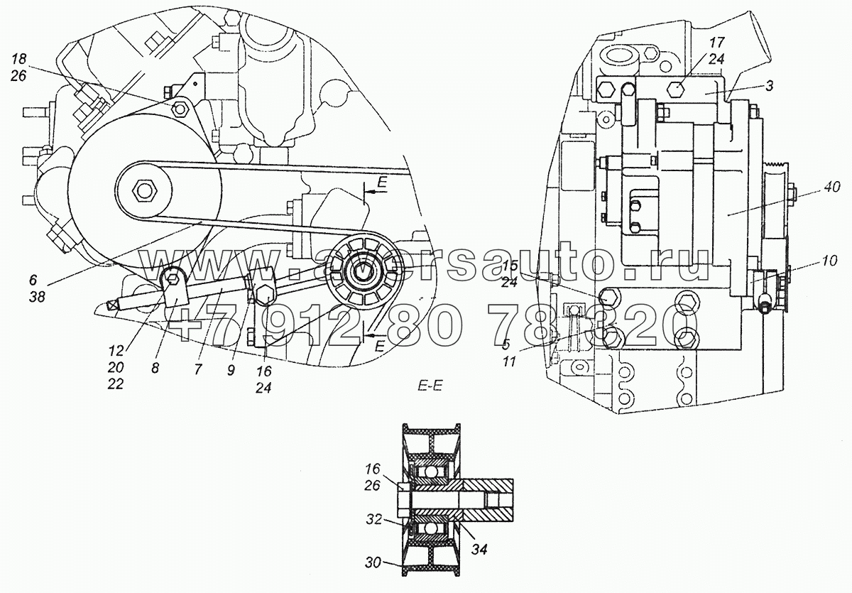 7406.3701002-30 Установка генератора