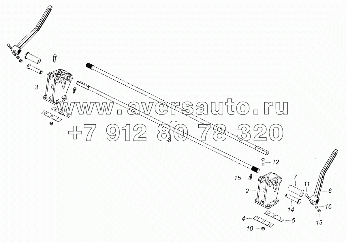 54115-5000003 Переднее крепление и механизм уравновешивания кабины