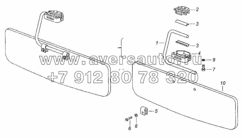 5320-8204011 Козырек противосолнечный с обивкой левыйЛправый