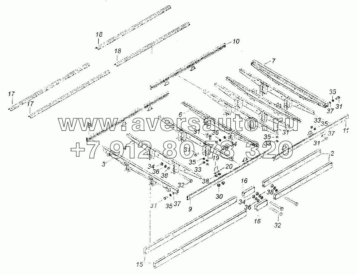 43253-8501016-70 Каркас основания платформы