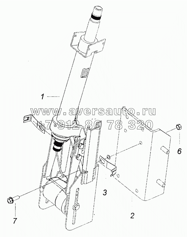 6520-3444075-19 Колонка рулевого управления с кронштейном