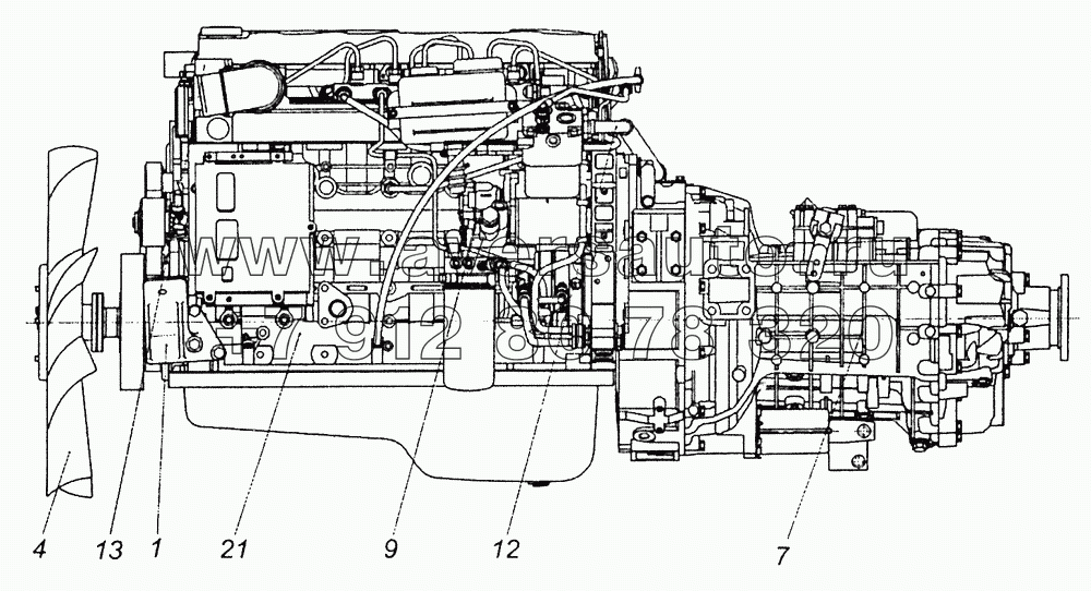 43255-1000254 Агрегат силовой, укомплектованный для установки на автомобиль