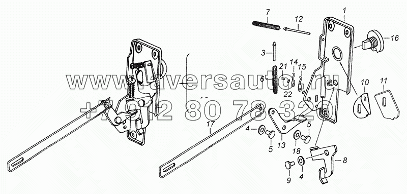 5320-6105021-10 Замок двери левый