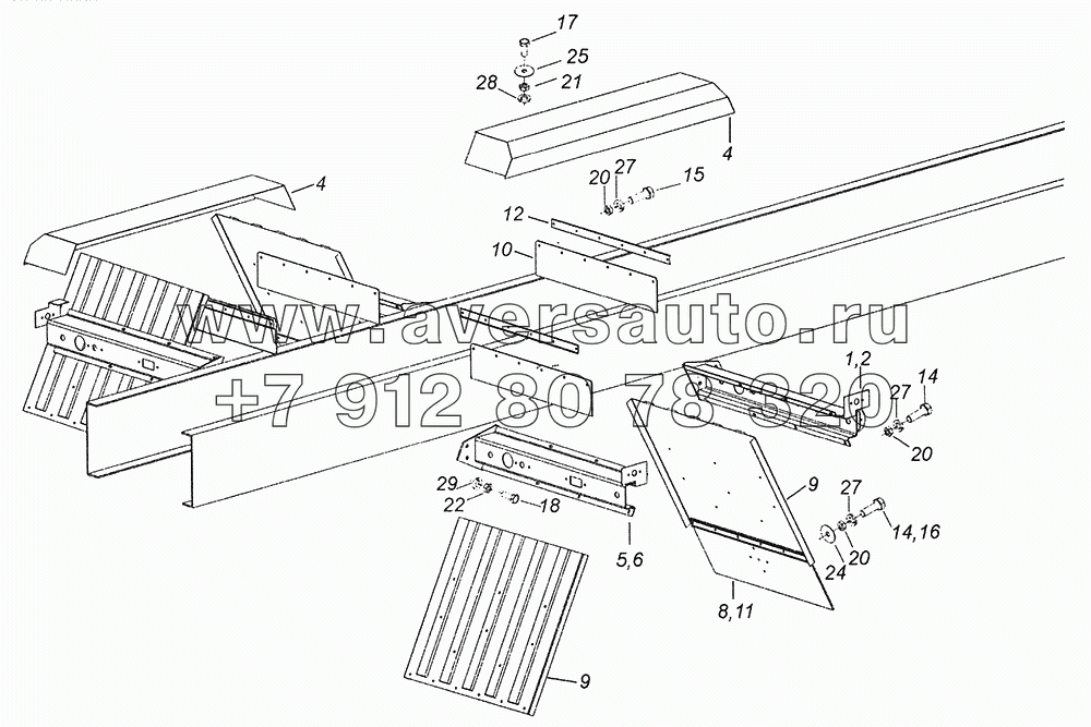 43255-8400004 Установка брызговиков