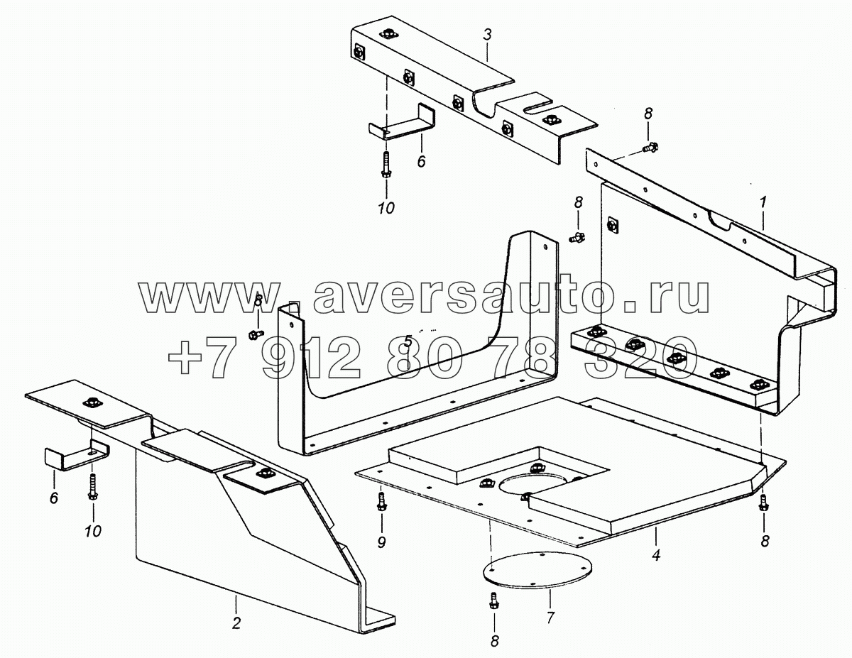 43255-1580004 Установка шумоизоляционного экрана нижнего КПП