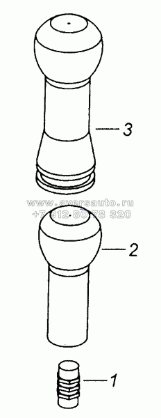 14.1703248-60 Рукоятка рычага переключения передач