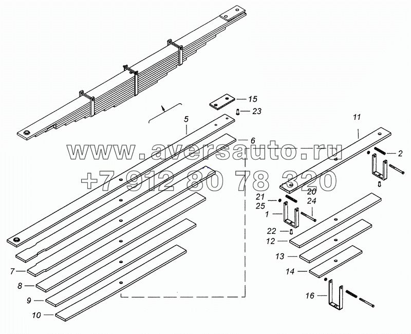 5425-2912012-01 Рессора задняя