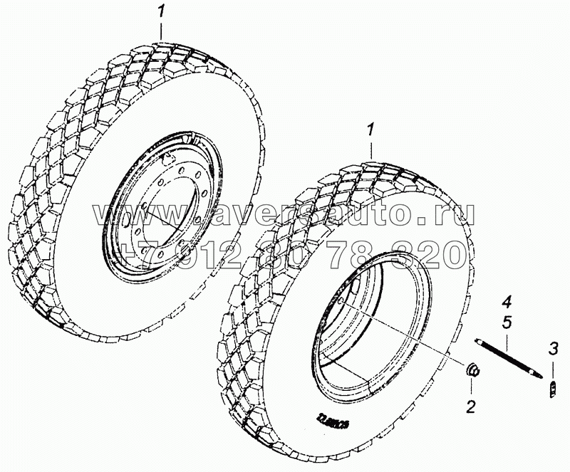 65116-3101003 Установка сдвоенных стальных колёс