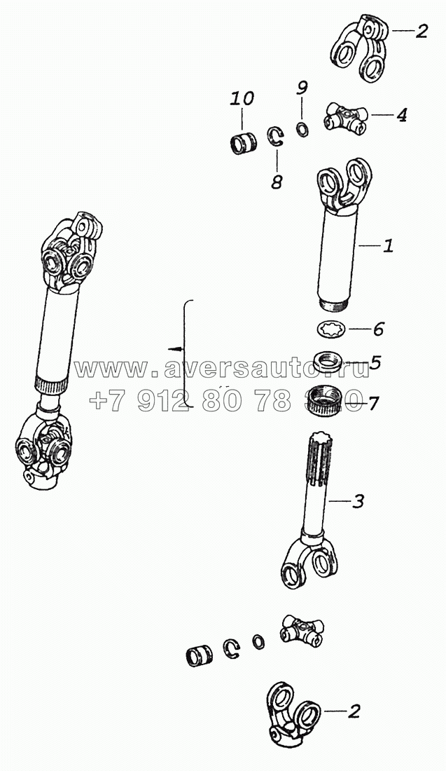 4310-3422010 Вал карданный рулевого управления