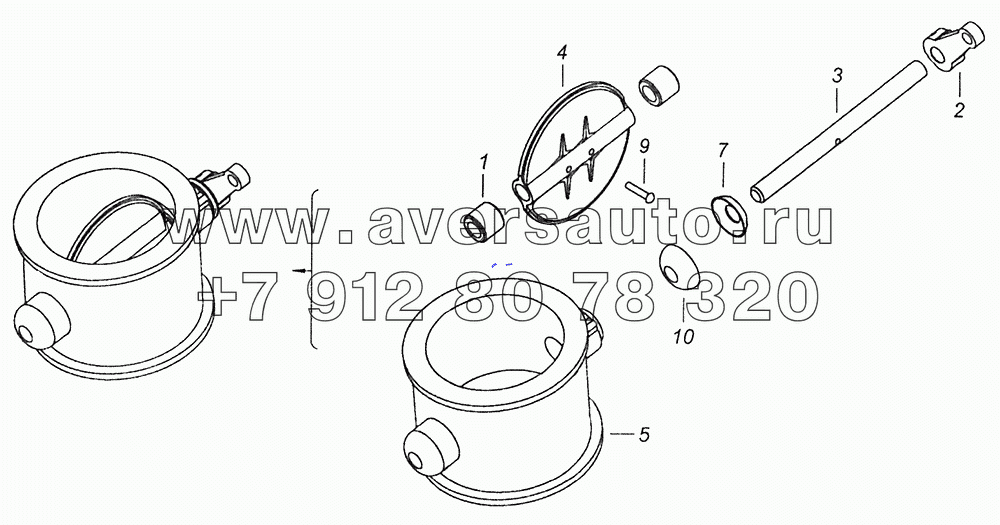 6460-3570014-10 Корпус вспомогательного тормоза с заслонкой