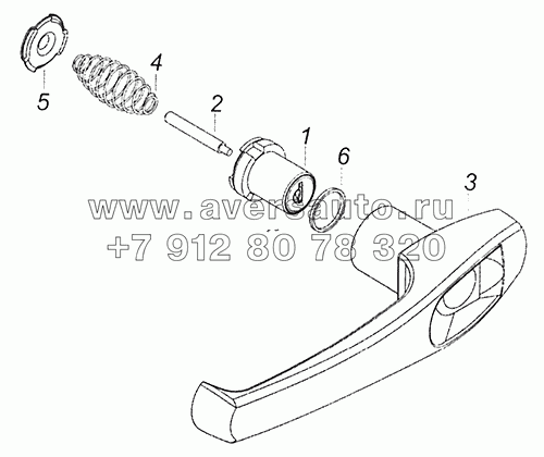5320-6105150 Ручка двери наружная в сборе