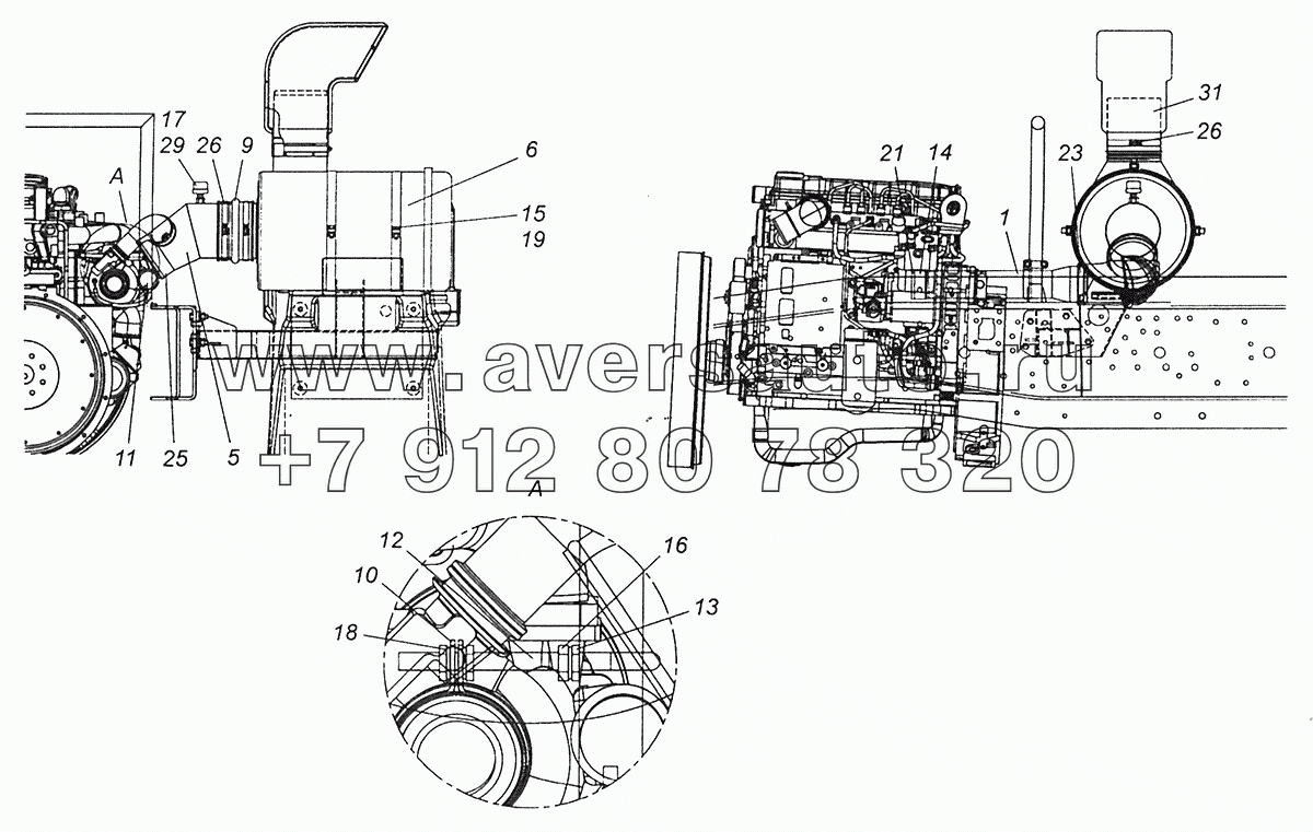 43255-1109001-30 Установка воздушного фильтра