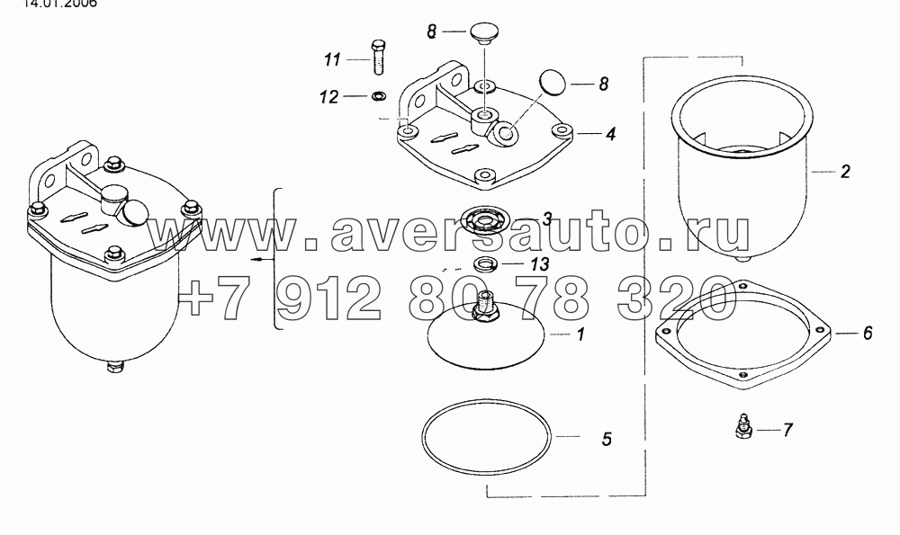 740.1105010-01 Фильтр грубой очистки топлива