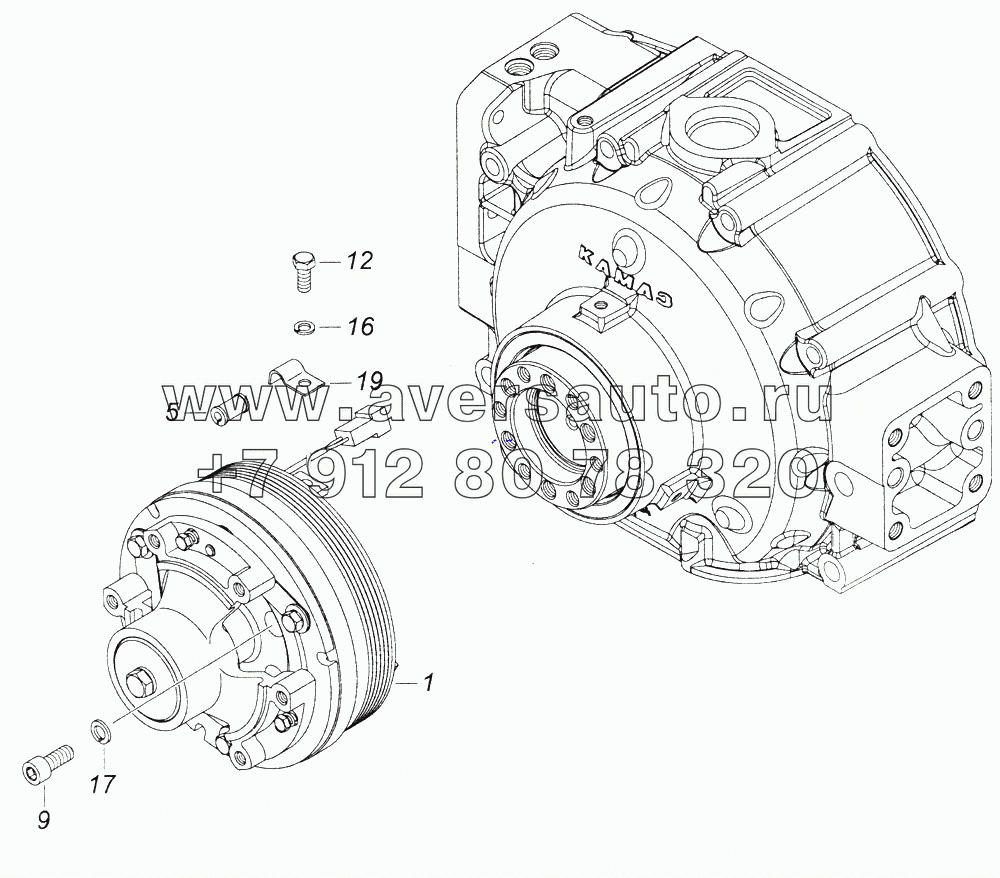740.30-1317005 Установка электромагнитной муфты