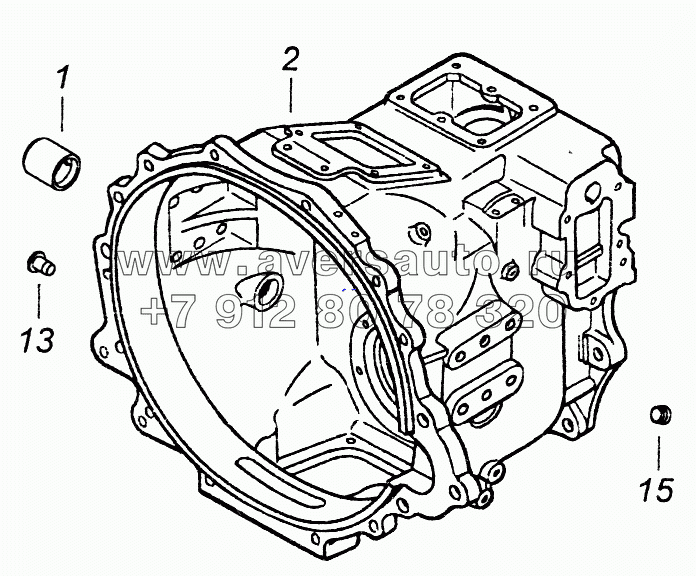 15.1770030-01 Картер делителя передач с втулками