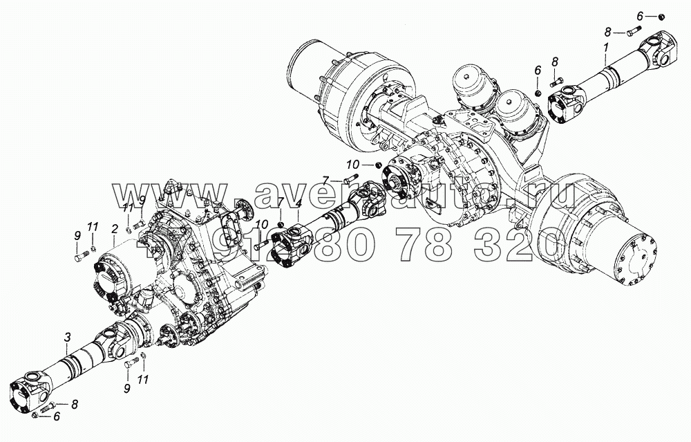 65111-2200001-10 Установка карданных валов