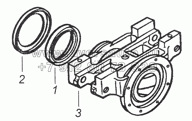 55111-2918068 Башмак рессоры с втулками и сальником