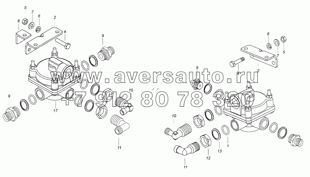 4326-3500018 Установка ускорительных клапанов