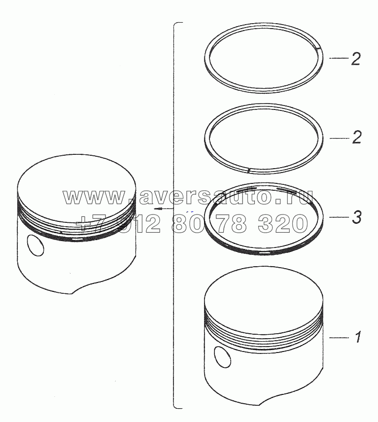 53205-3509154 Поршень в сборе