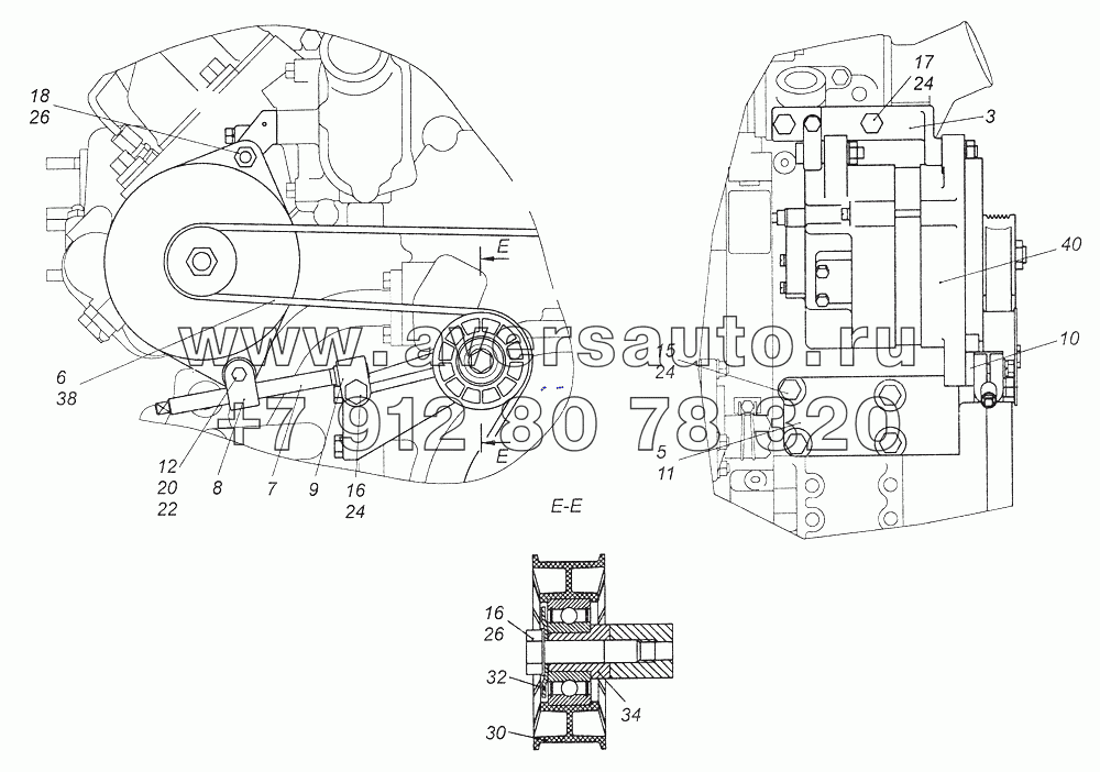 7406.3701002-20 Установка генератора