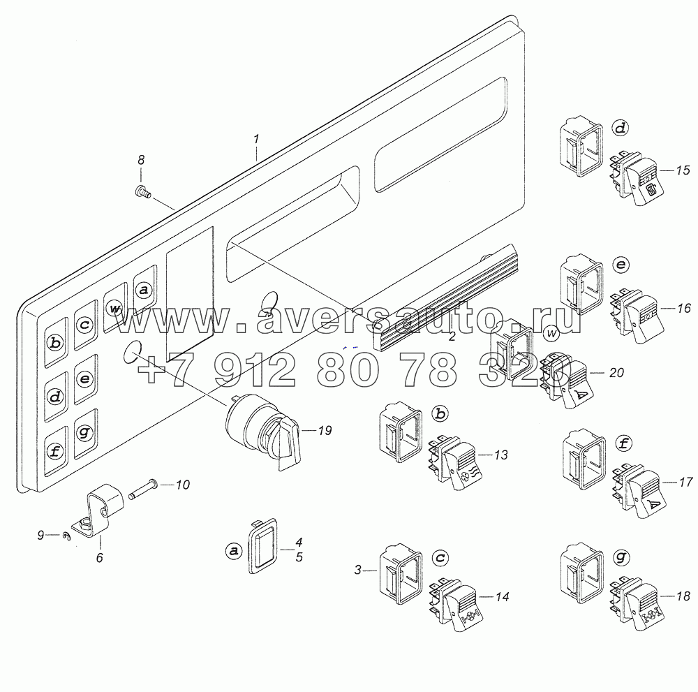 43118-3710428-17 Панель выключателей