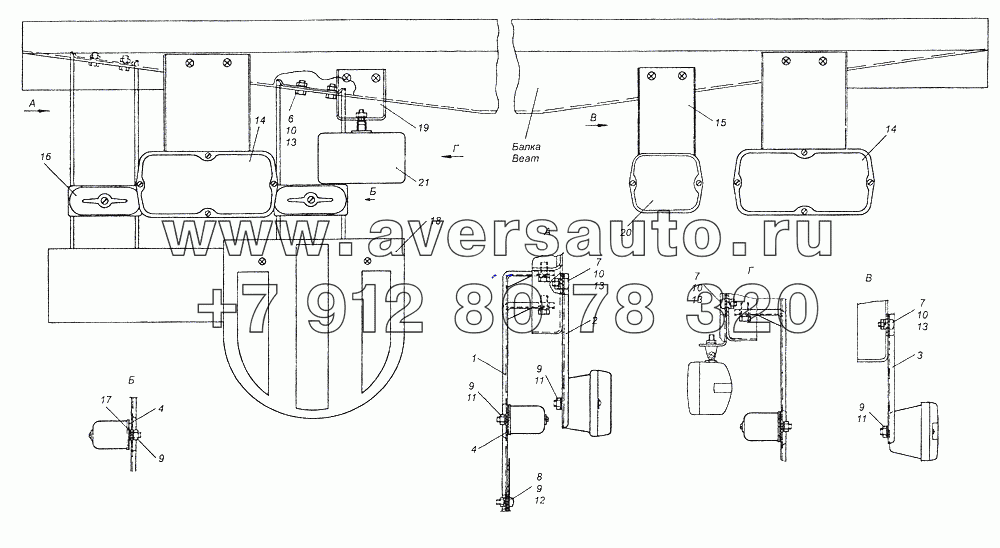 43501-3716002 Установка задних фонарей