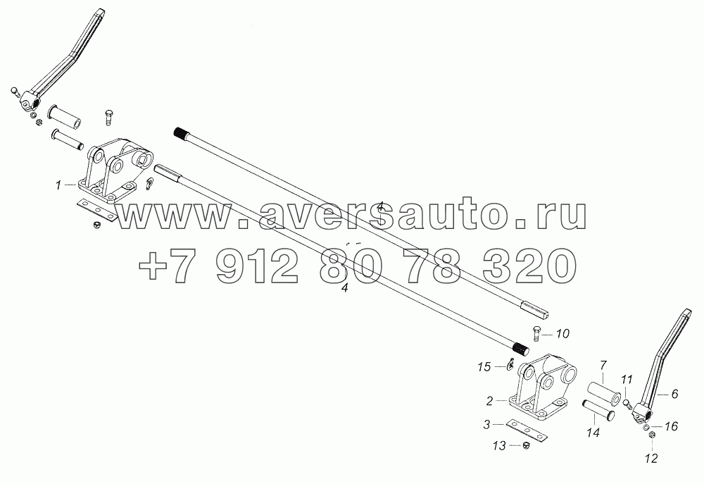 5320-5000003 Переднее крепление и механизм уравновешивания кабины