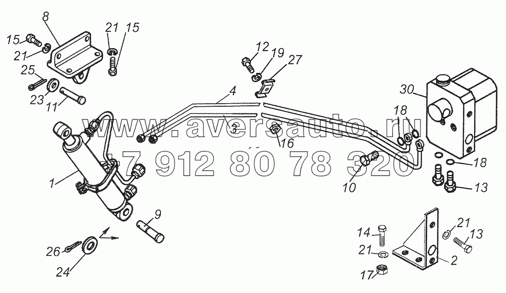 43114-5000079-70 Установка механизма опрокидывания кабины