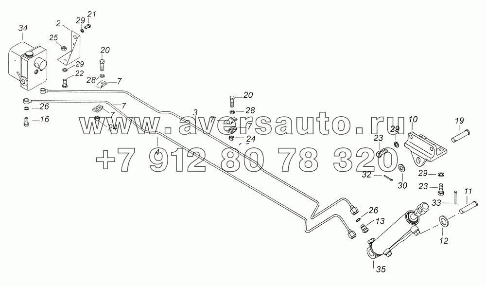 43114-5000079-80 Установка механизма опрокидывания кабины и запасного колеса