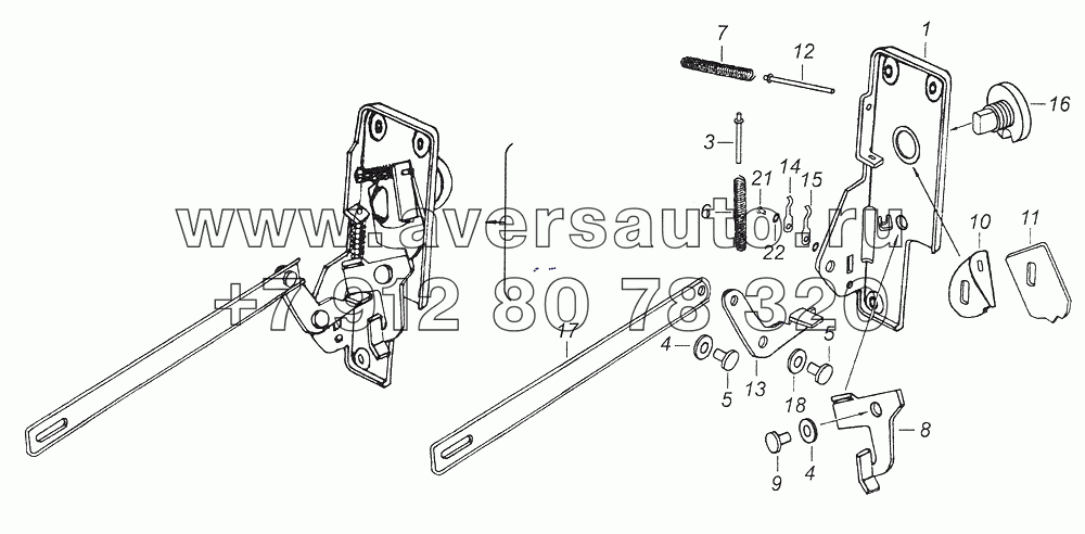 5320-6105020-10/021-10 Замок двери правый/левый