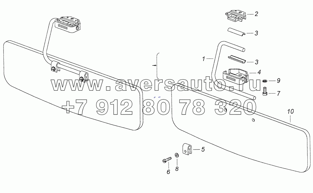 5320-8204011\10 Козырек противосолнечный с обивкой левый\правый