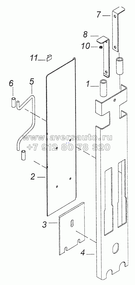 6350-8502071-73 Стойка задняя левая