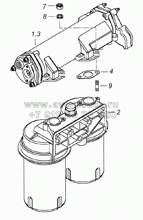 740.20-1012006 Фильтр масляный с теплообменником