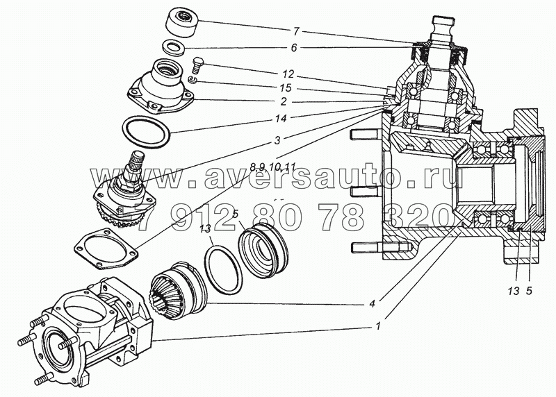 4310-3401710 Редуктор угловой механизма рулевого управления в сборе