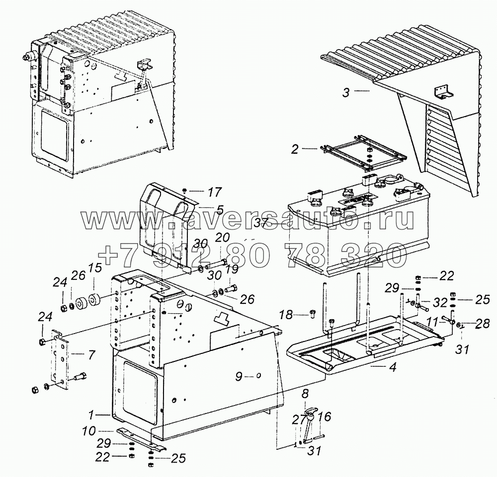 5308-3703001-20 Установка аккумуляторных батарей