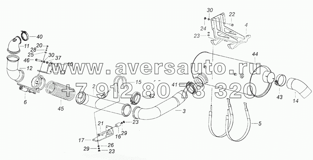 4308-1200009 Установка системы выпуска