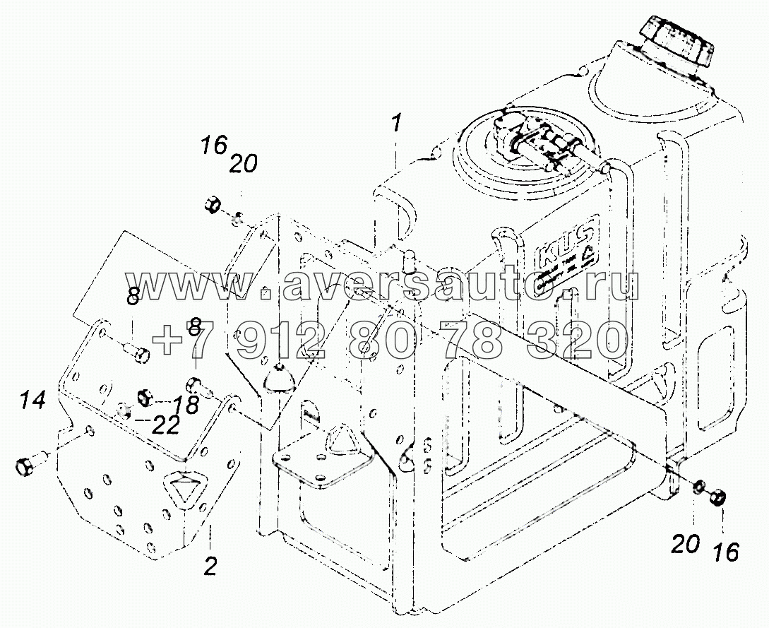 4308-1208002 Установка бака нейтрализующей жидкости