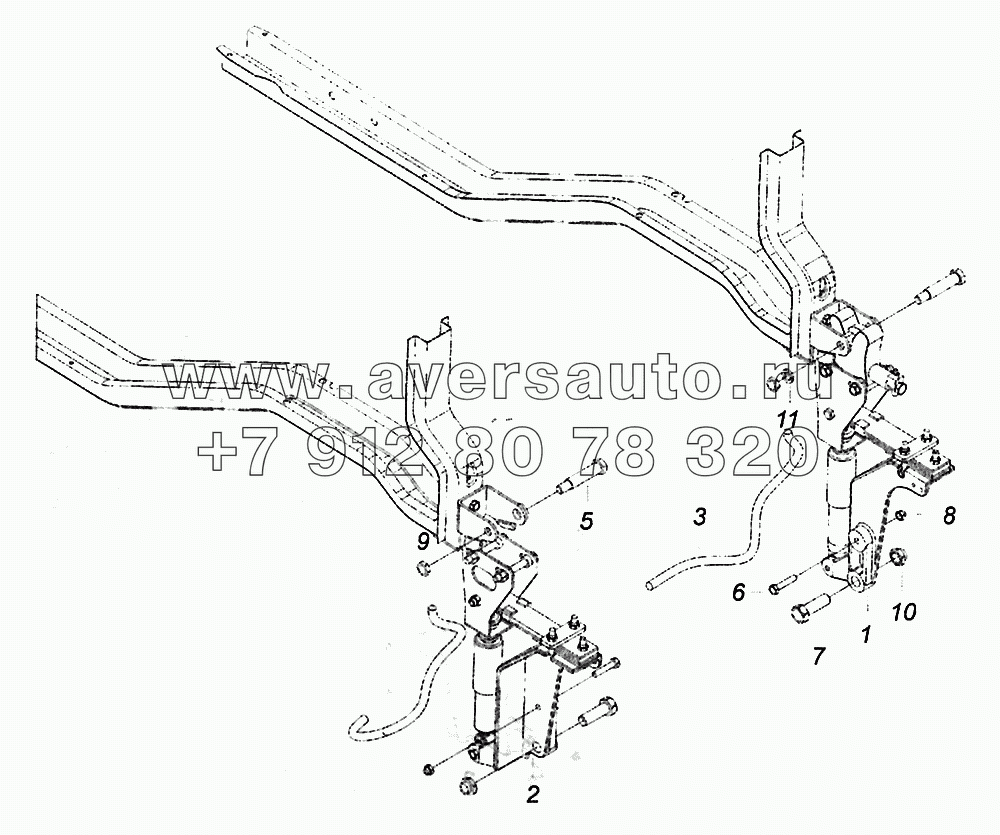 5308-5001006-40 Установка задней подвески кабины