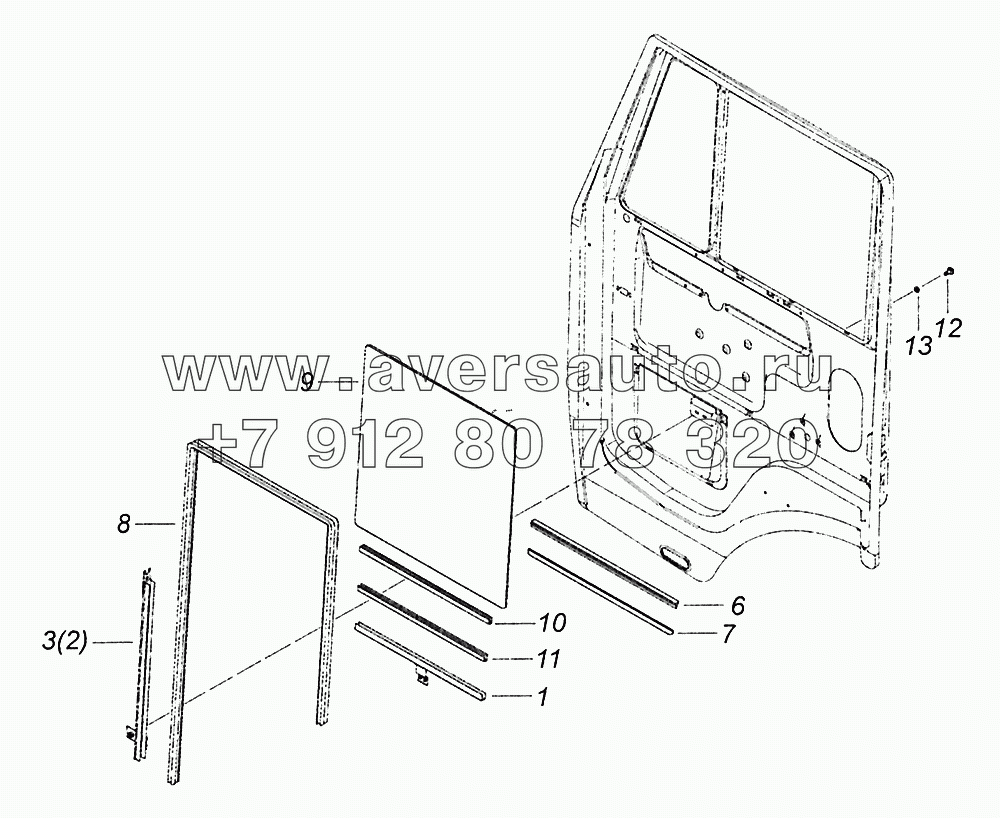 65115-6110005 Установка опускных стекол