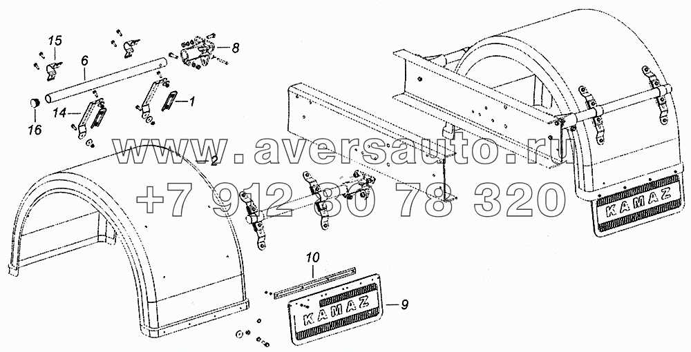 4308-8404003-40 Установка задних крыльев